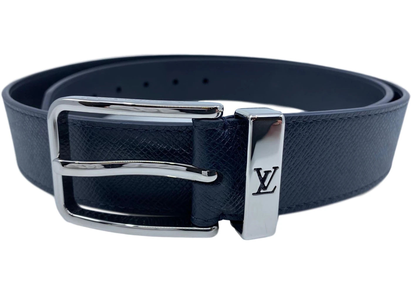 Louis Vuitton Pont Neuf Belt Taiga 35MM Bleu Marine