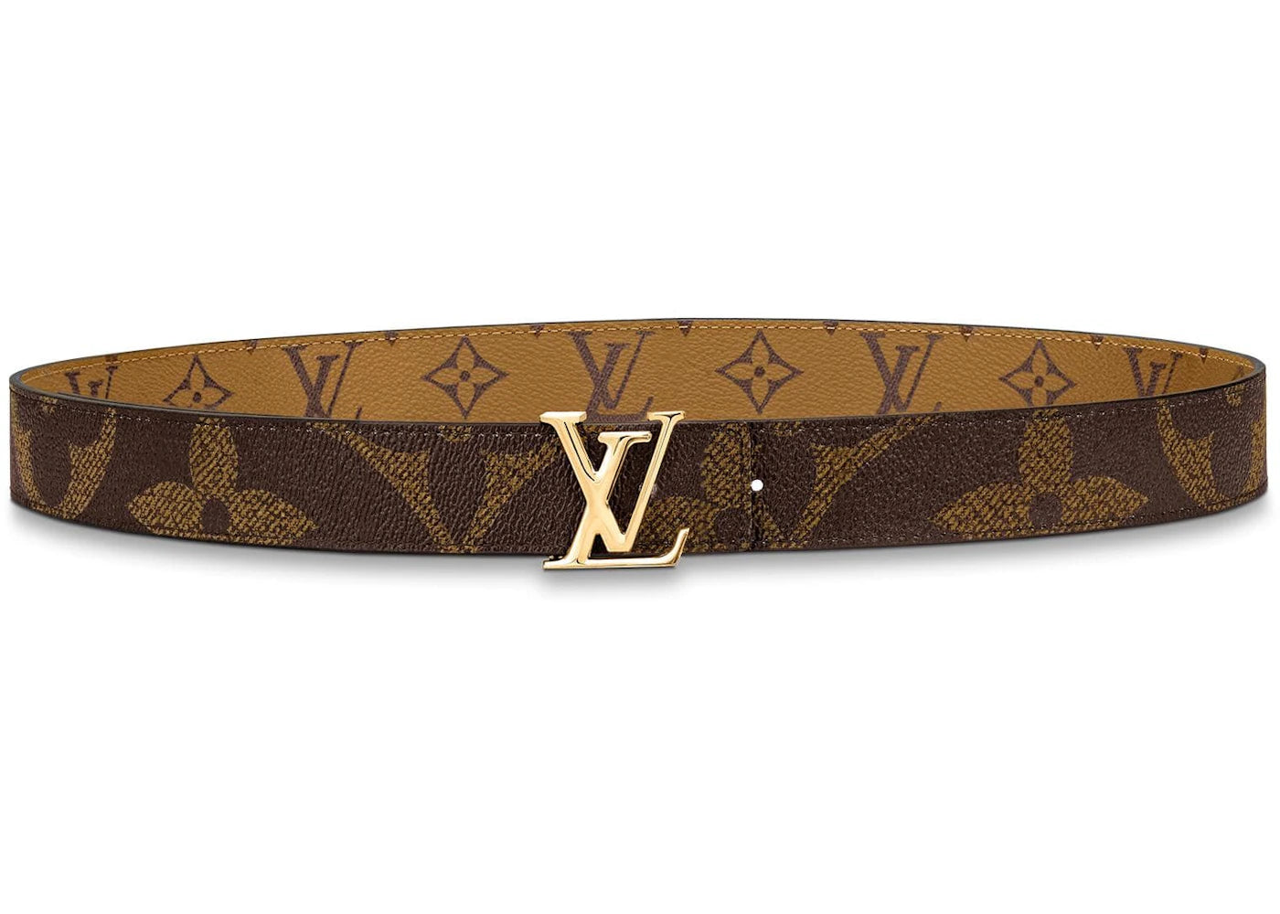 Louis Vuitton Reversible Belt LV Iconic Monogram Giant Reverse 30 MM Brown
