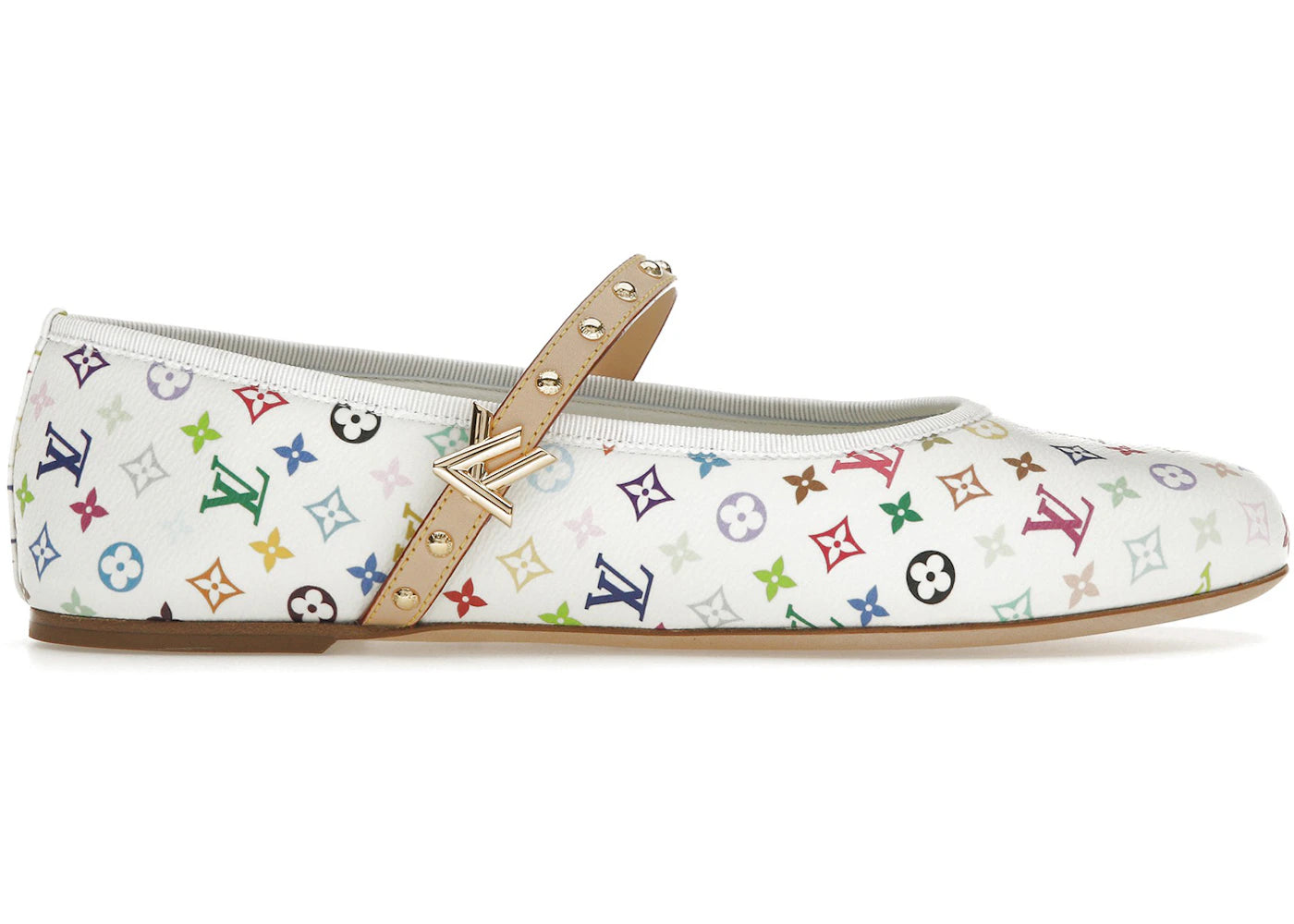 Louis Vuitton Romy Flat Ballerina Takashi Murakami White (Women's)