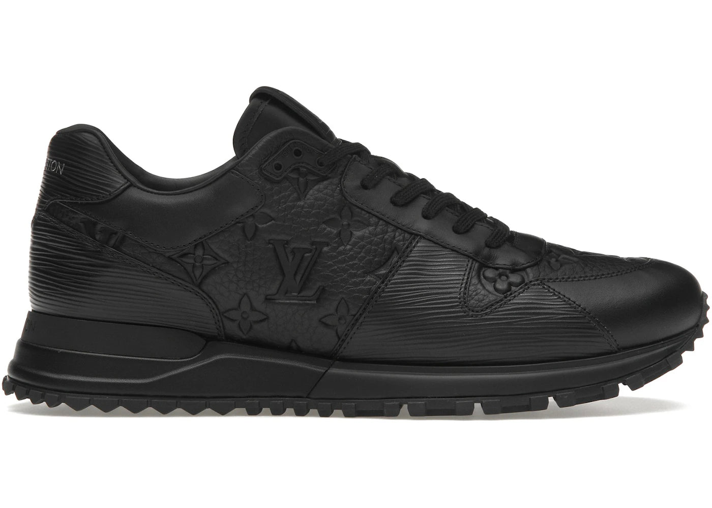 Louis Vuitton Run Away Sneaker Monogram Embossed Leather Black