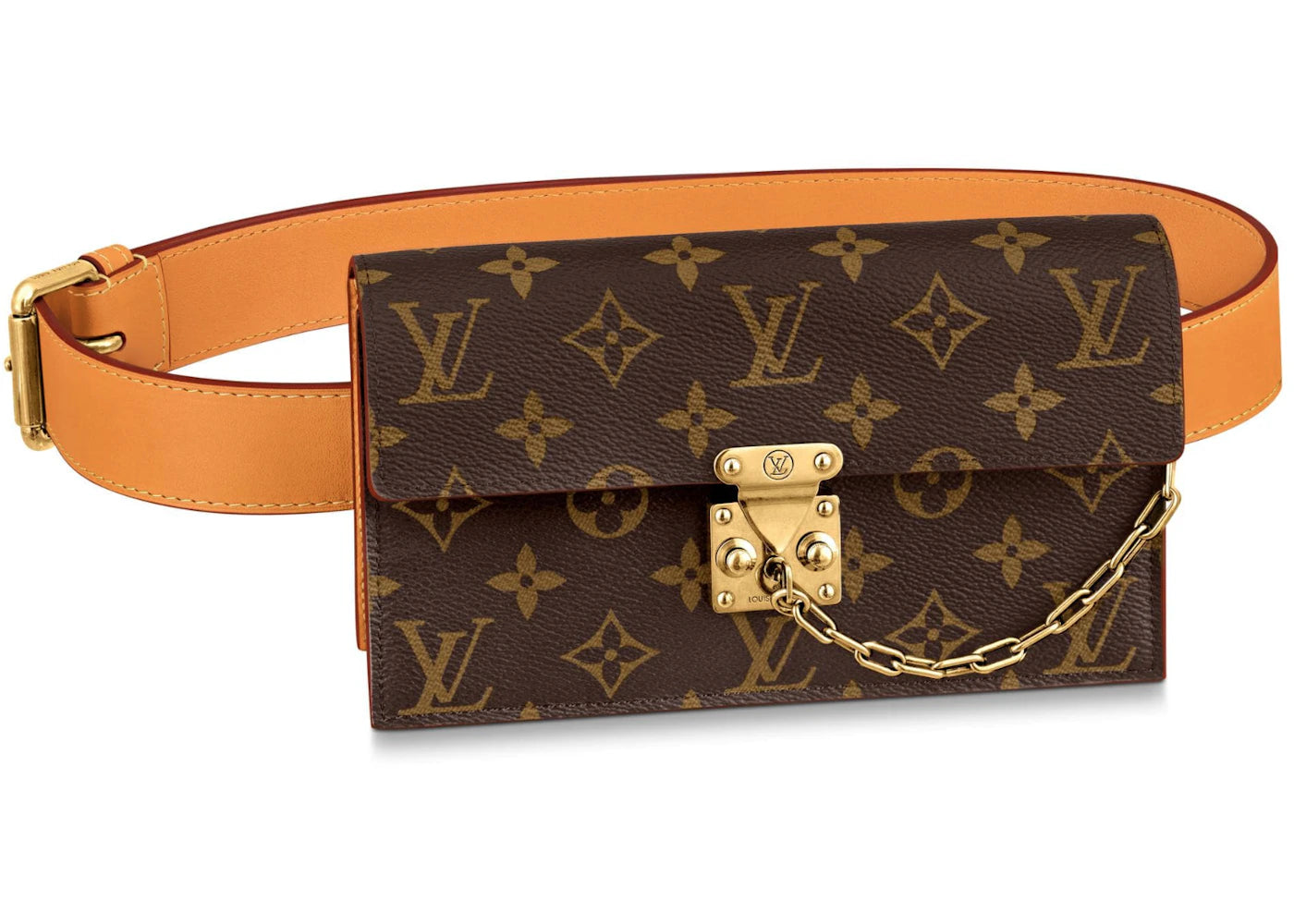 Louis Vuitton S Lock Belt Pouch Monogram MM Brown