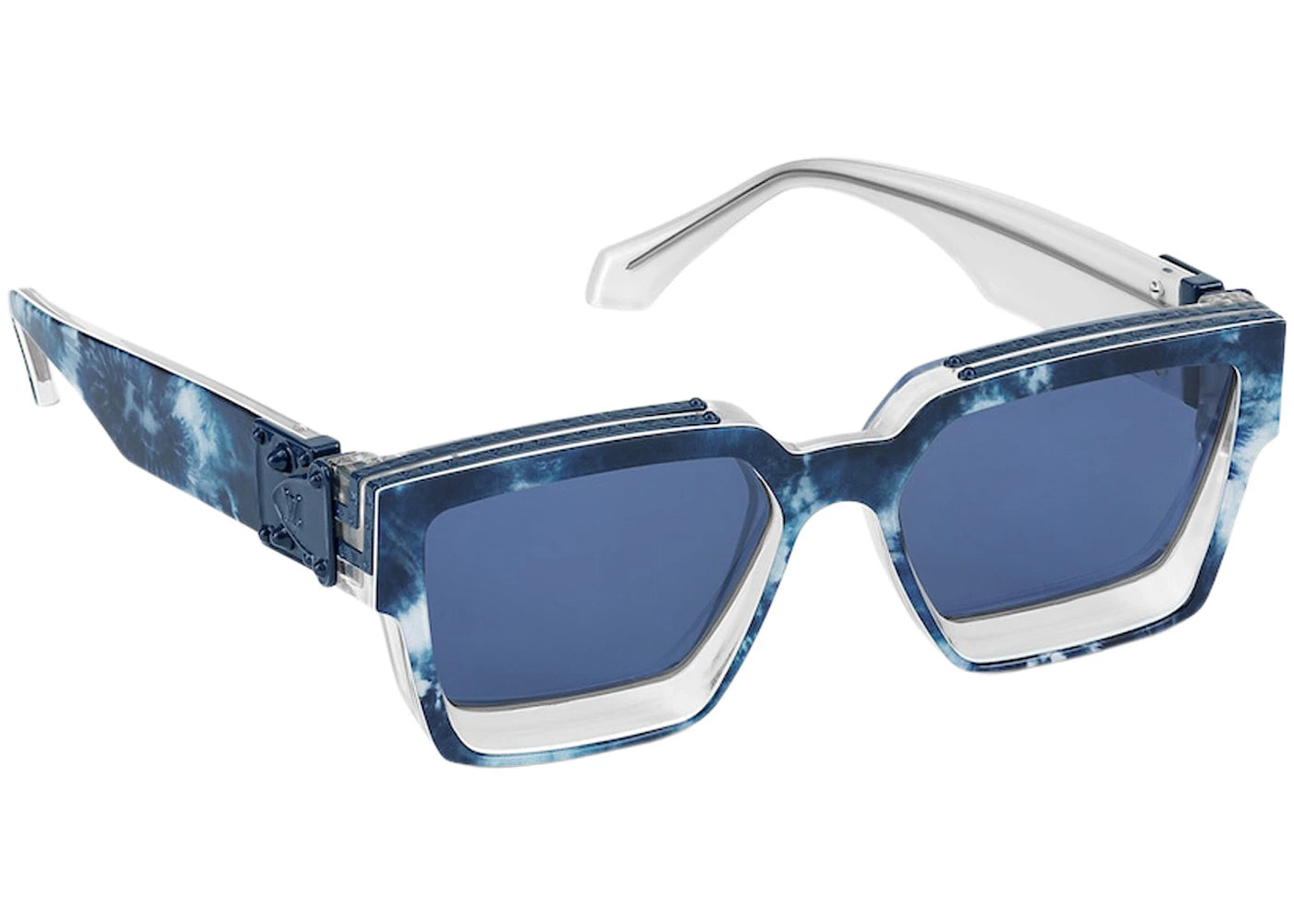 Louis Vuitton Sunglasses 1.1 Millionaires Monogram Bandana Bleached Blue/Blue Lenses (Z1690E)