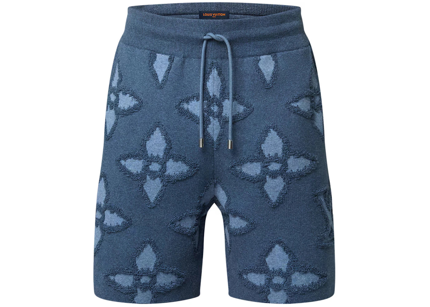 Louis Vuitton Textured Cotton Knit Shorts Indigo
