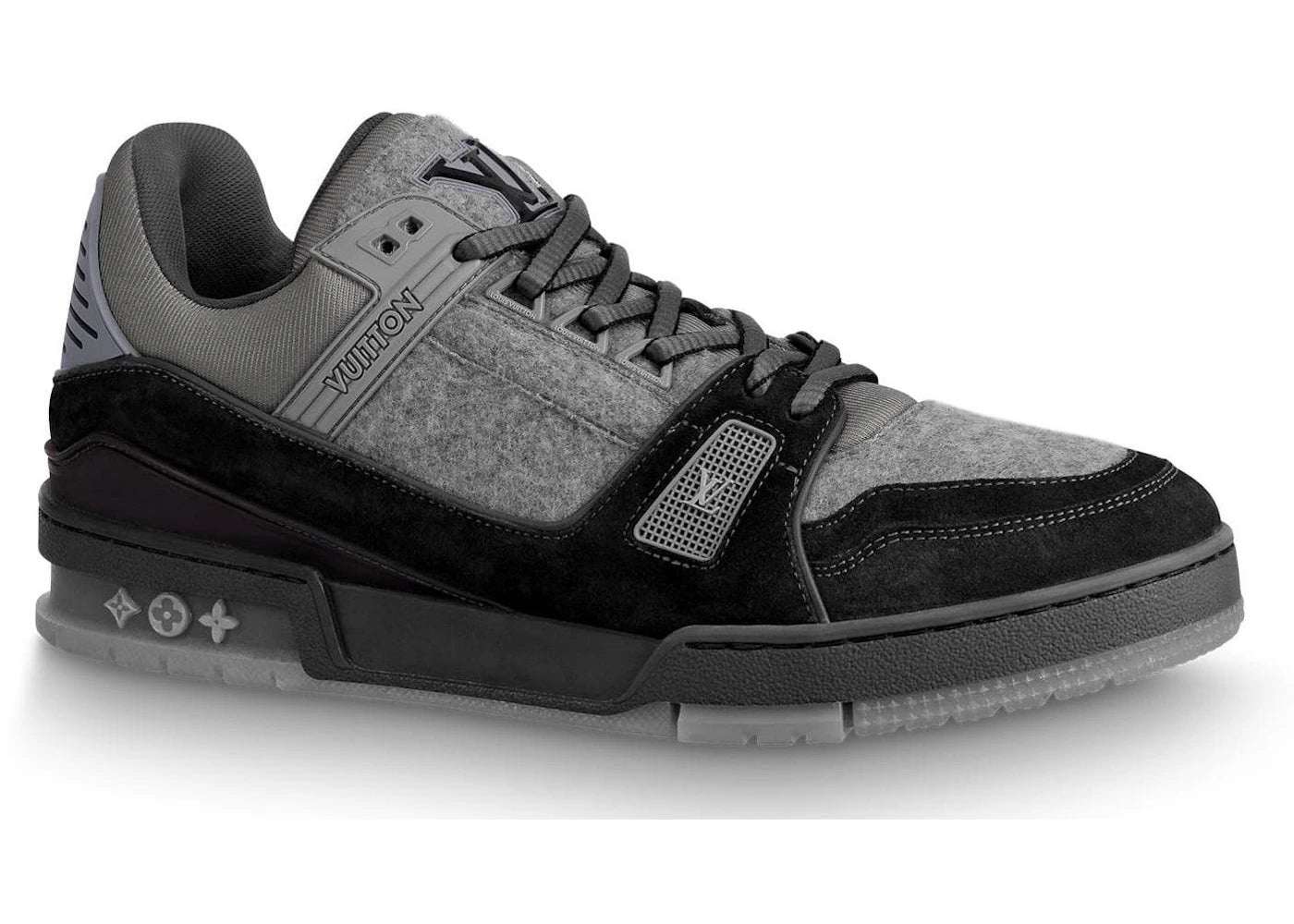 Louis Vuitton Trainer Grey Flannel Black
