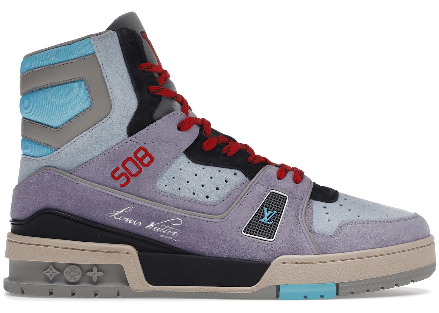 Louis Vuitton Trainer Sneaker Boot Purple