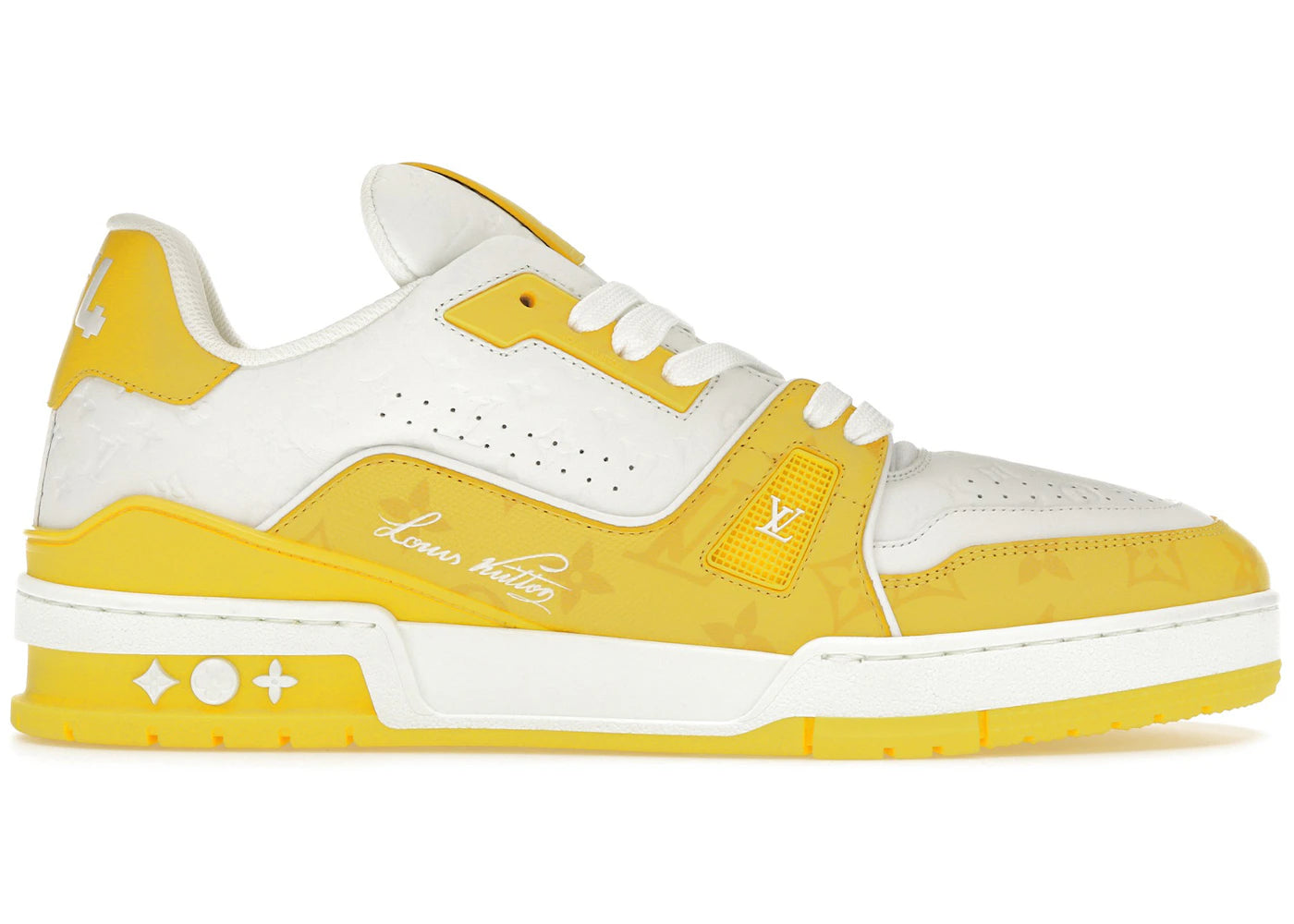 Louis Vuitton Trainer White Yellow Monogram