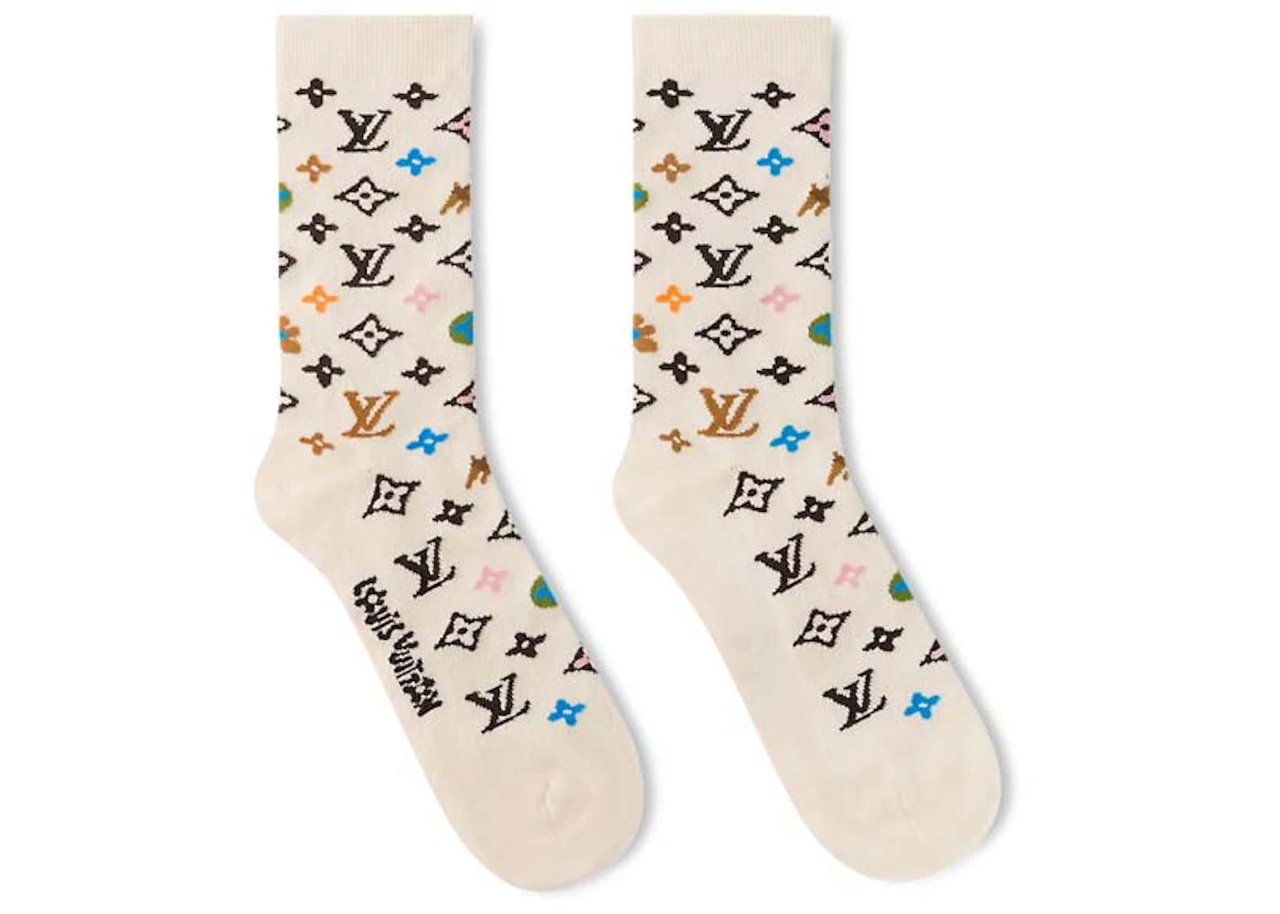 Louis Vuitton by Tyler, the Creator Monogram Craggy Socks Beige