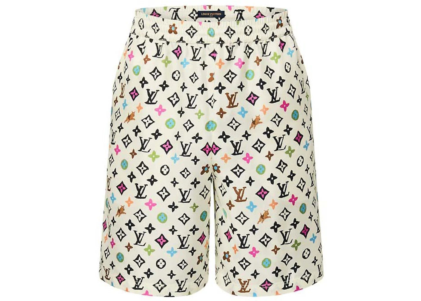 Louis Vuitton by Tyler, the Creator Monogram Printed Silk Shorts Multicolor