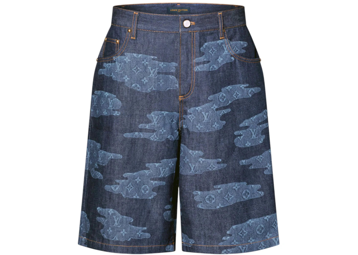Louis Vuitton x Nigo Monogram Chambray Shorts Indigo
