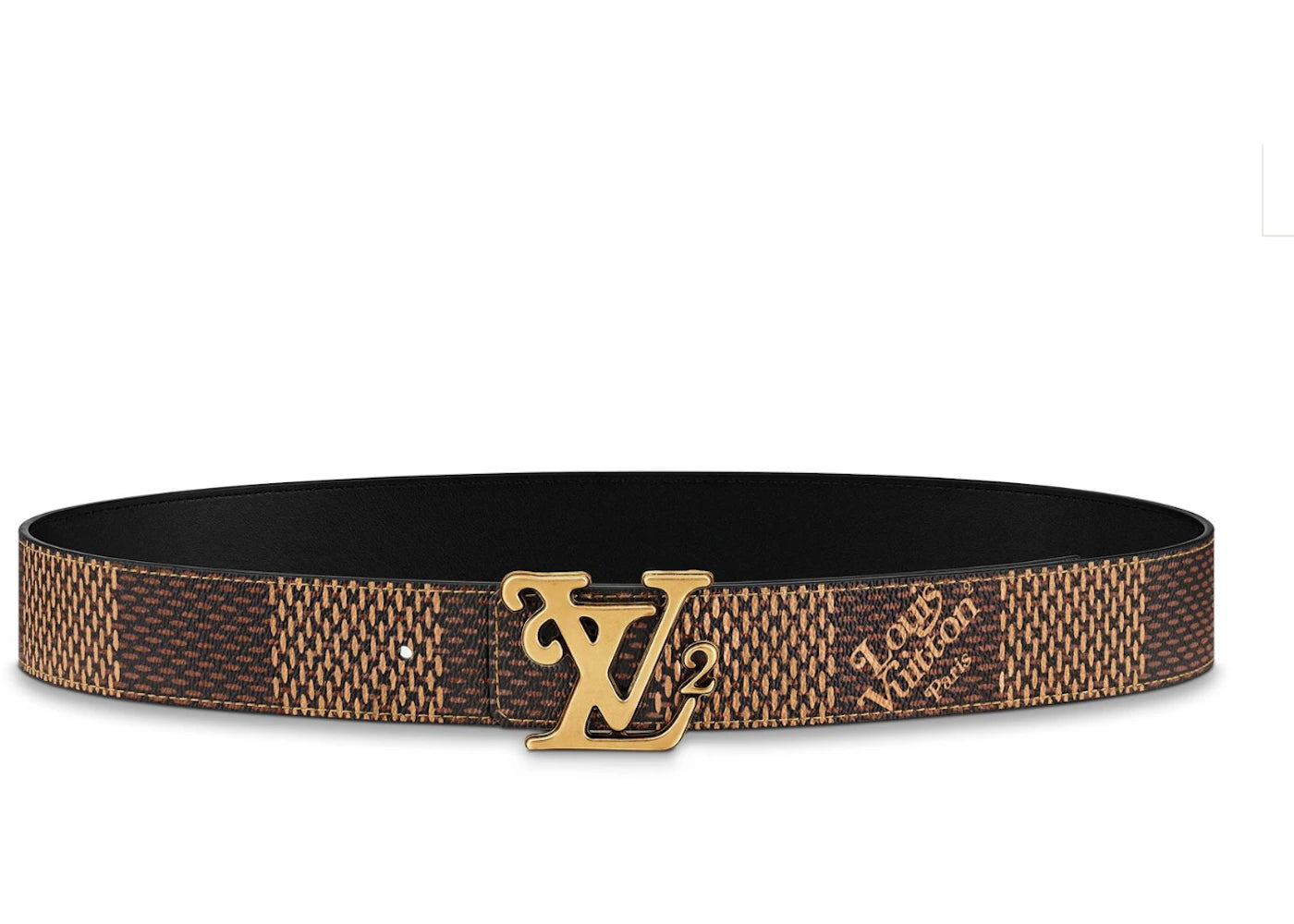 Louis Vuitton x Nigo Squared Reversible Belt Damier Ebene Giant 40MM Brown