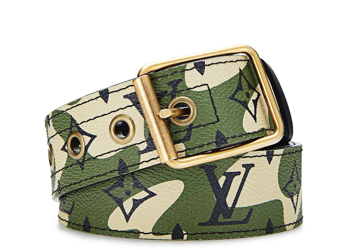 Louis Vuitton x Takashi Murakami Belt Monogramouflage Green