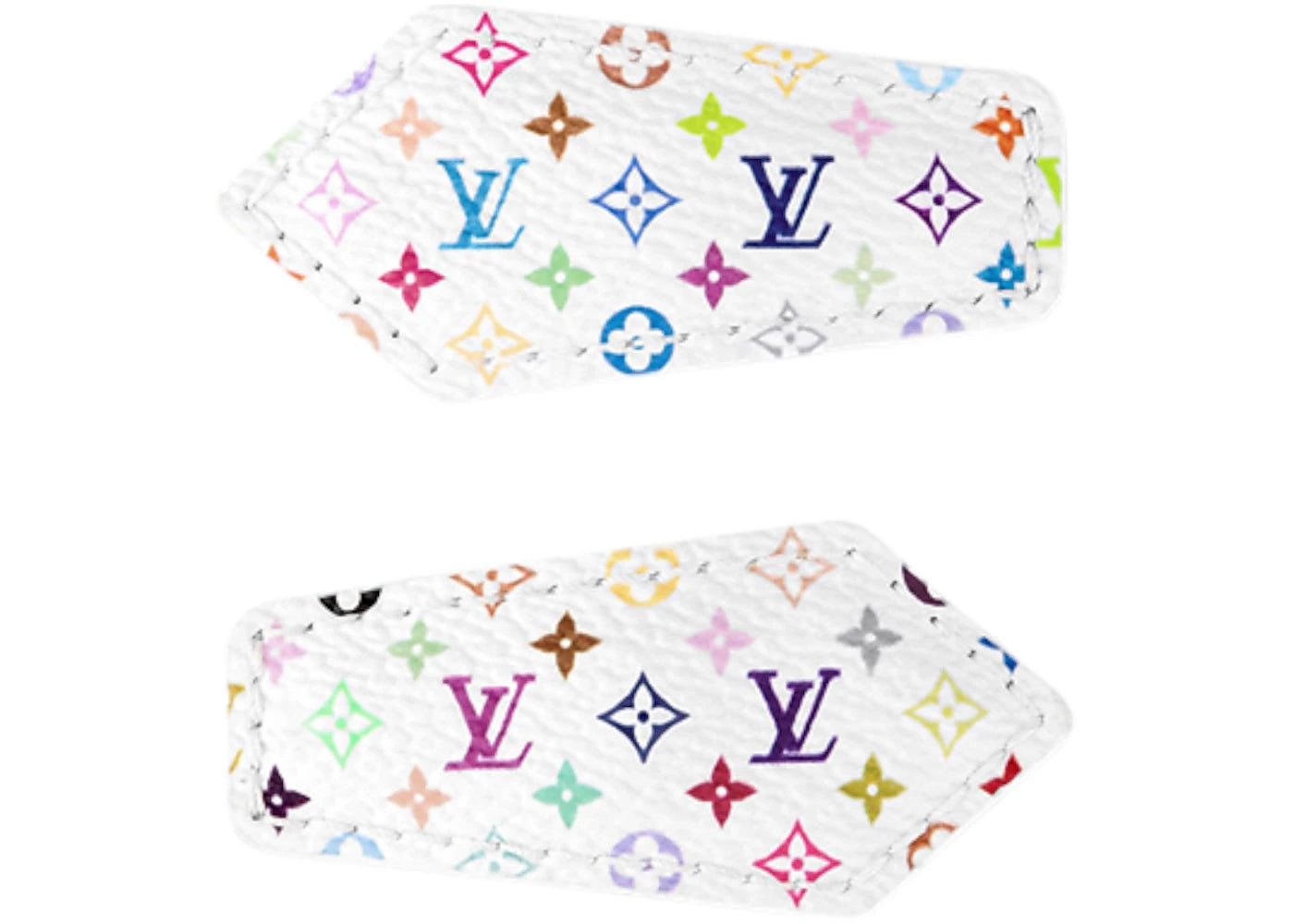 Louis Vuitton x Takashi Murakami Monogram Multicolor LV Backstage Hair Clips White Multicolored
