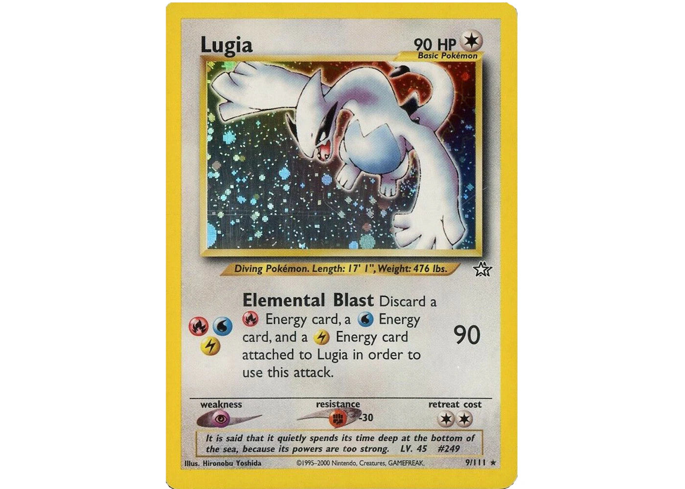 Lugia 2000 Pokémon TCG Neo Genesis Holo #9 (Ungraded)