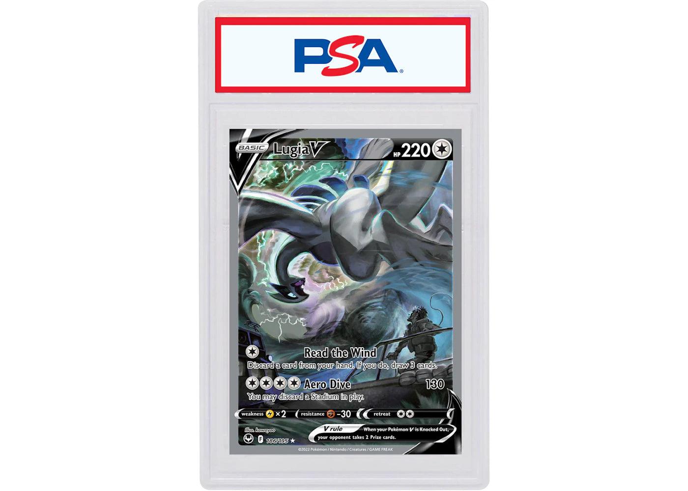 Lugia V 2022 Pokémon Sword & Shield Silver Tempest Full Art #186/195 (PSA or BGS Graded)