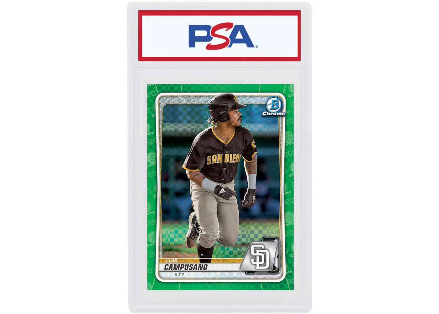 Luis Campusano 2020 Bowman Chrome X Green X-Fractor /31 #BCP-218 (PSA or BGS Graded)
