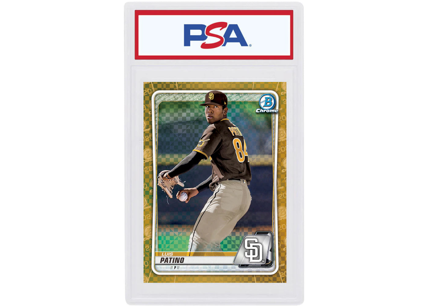 Luis Patino 2020 Bowman Chrome X Gold X-Fractor /3 #BCP-235