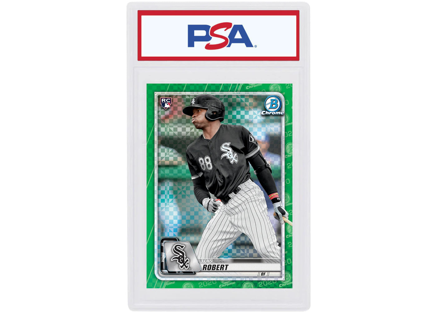 Luis Robert 2020 Bowman Chrome X Rookie Green X-Fractor /31 #8 (PSA or BGS Graded)