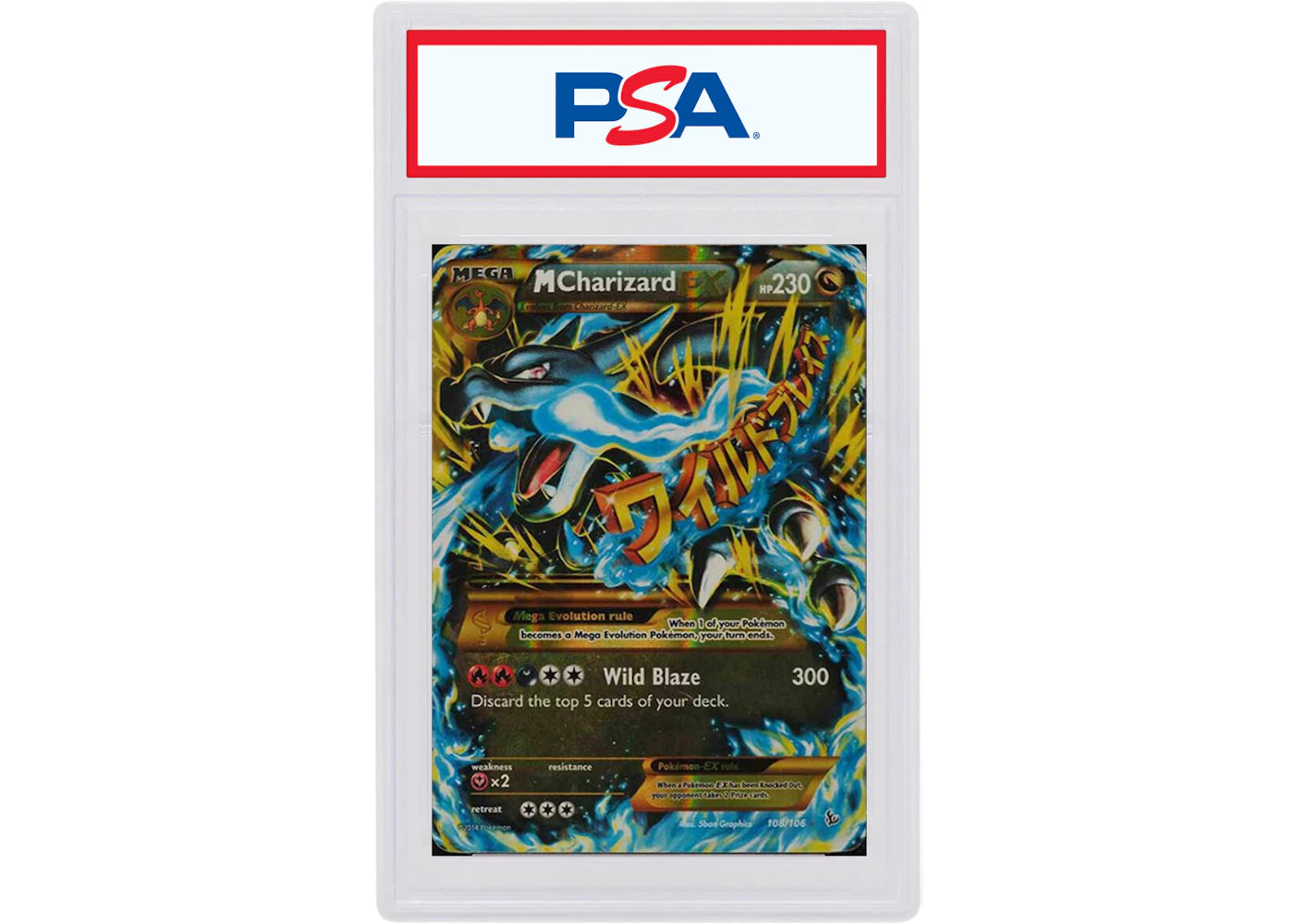 M Charizard EX-Holo 2014 Pokemon TCG XY Flashfire #108/106 (PSA or BGS Graded)