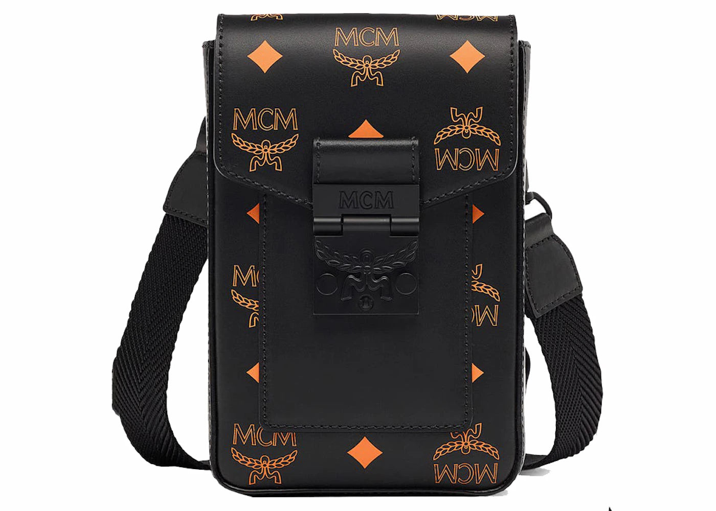 MCM Colorsplash Logo Crossbody Bag Persimmon Orange