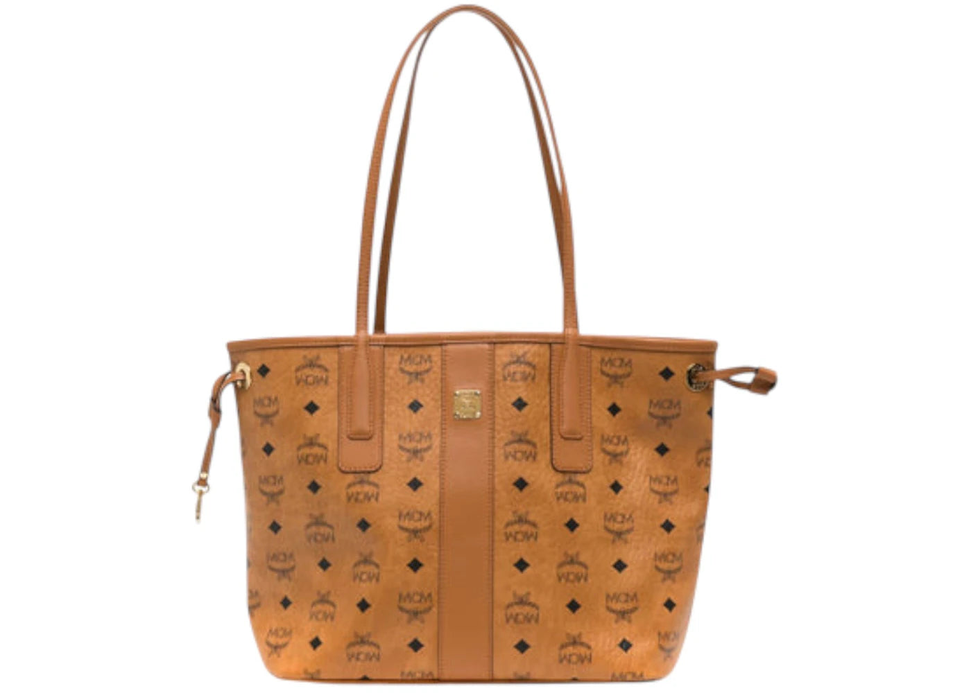 MCM Liz Visetos Small Bag Cognac