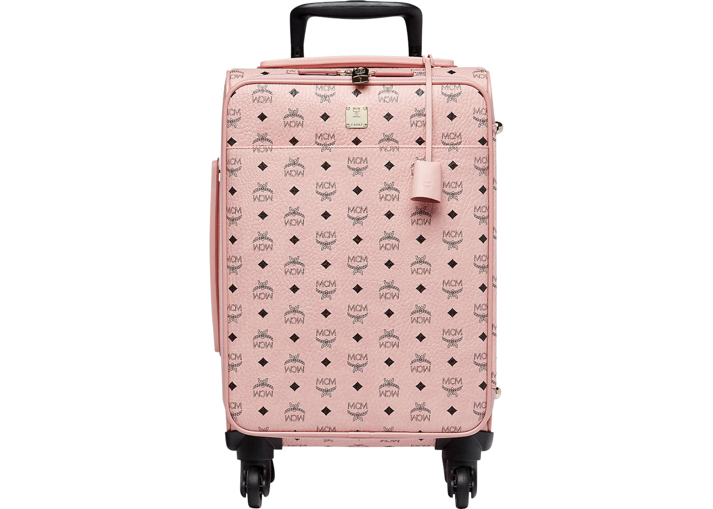 MCM Traveler Cabin Trolley Visetos Small Soft Pink