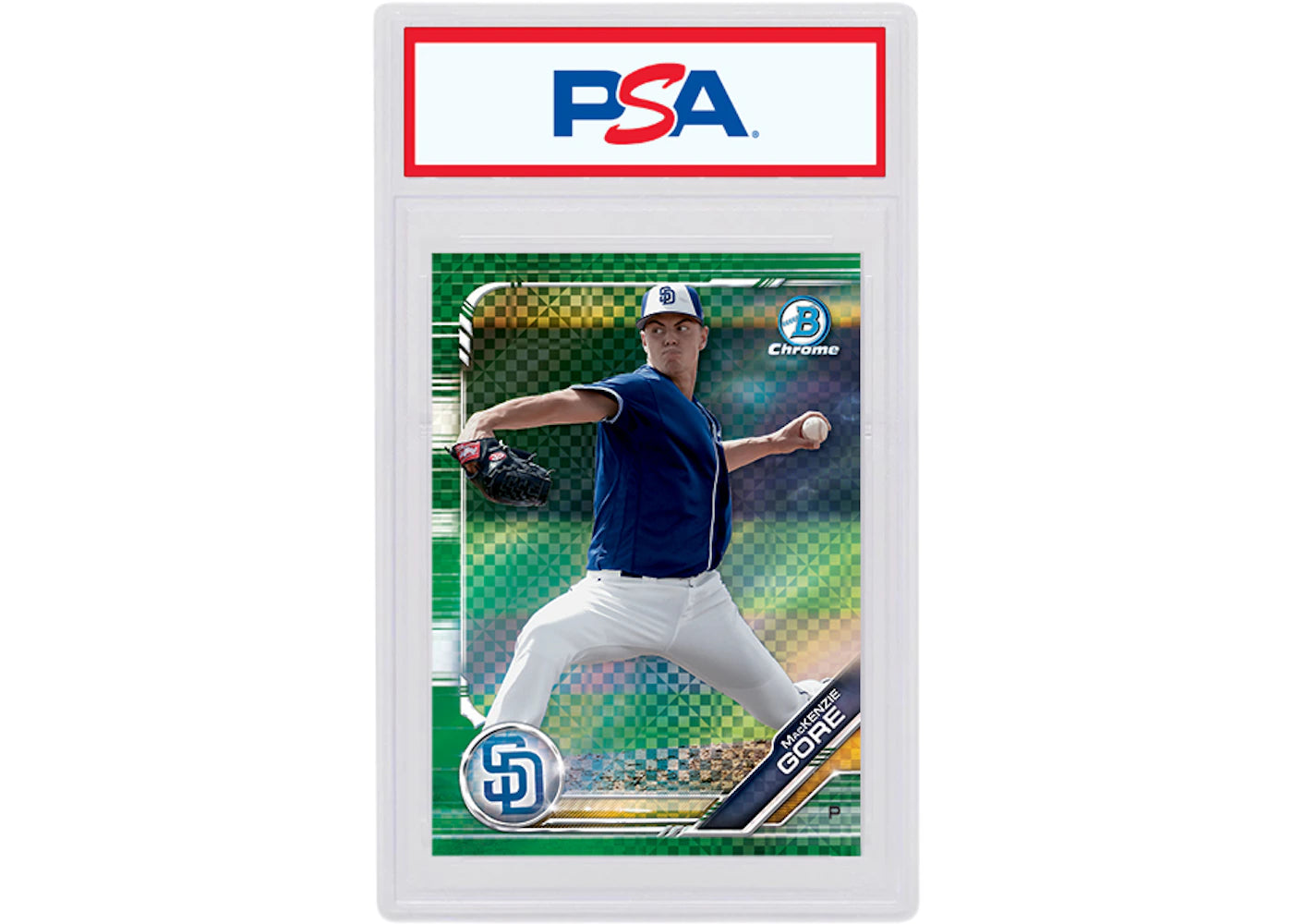 MacKenzie Gore 2019 Bowman Chrome X Green X-Fractor /31 BCP-245 (PSA or BGS Graded)