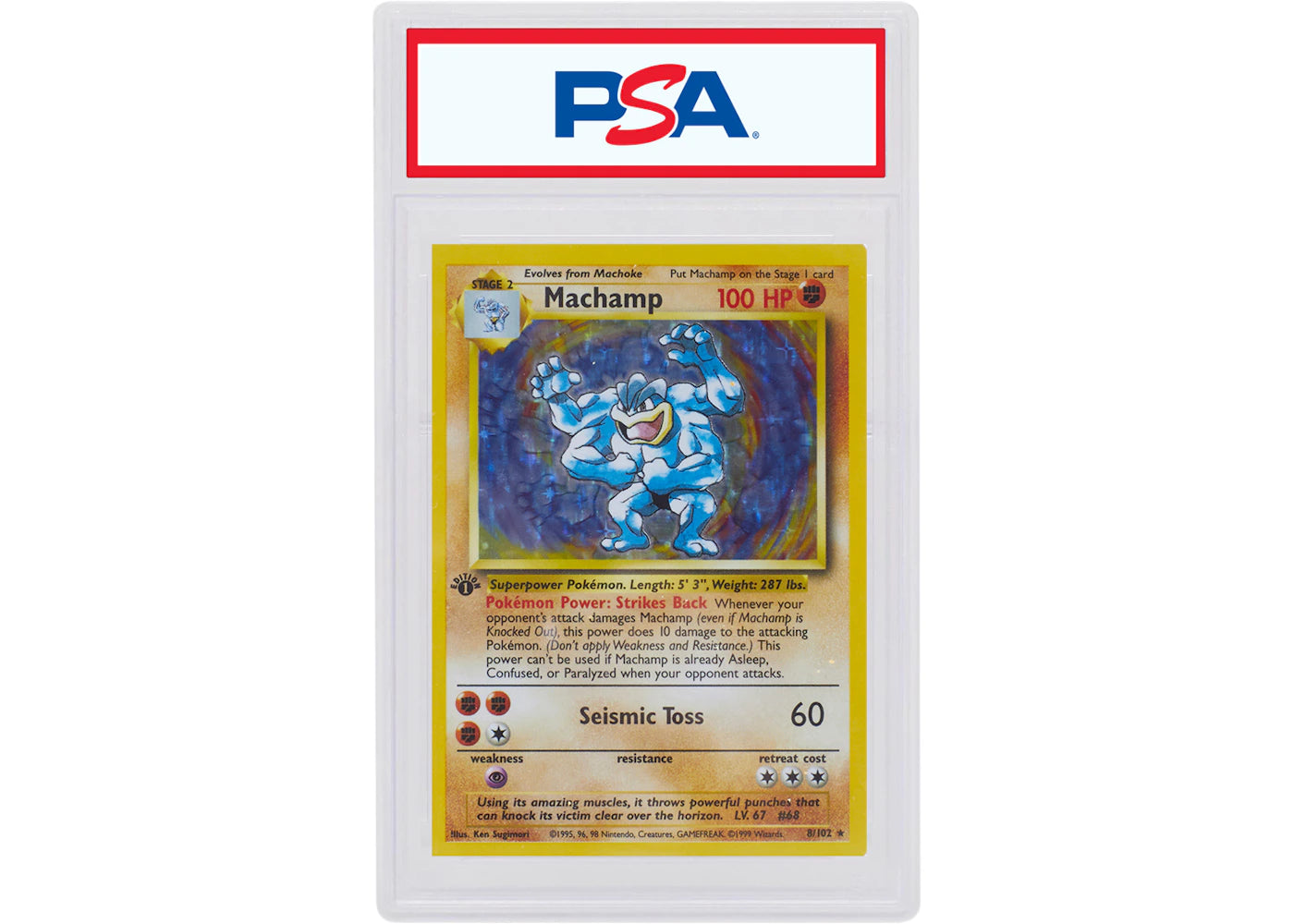 Machamp-Holo 1999 Pokemon TCG Base Set 1st Edition #8/102 (PSA or BGS Graded)