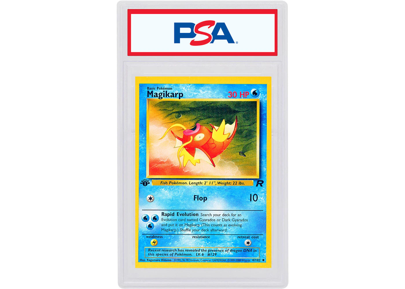 Magikarp 2000 Pokemon TCG Team Rocket 1st Edition #47/82 (PSA or BGS Graded)