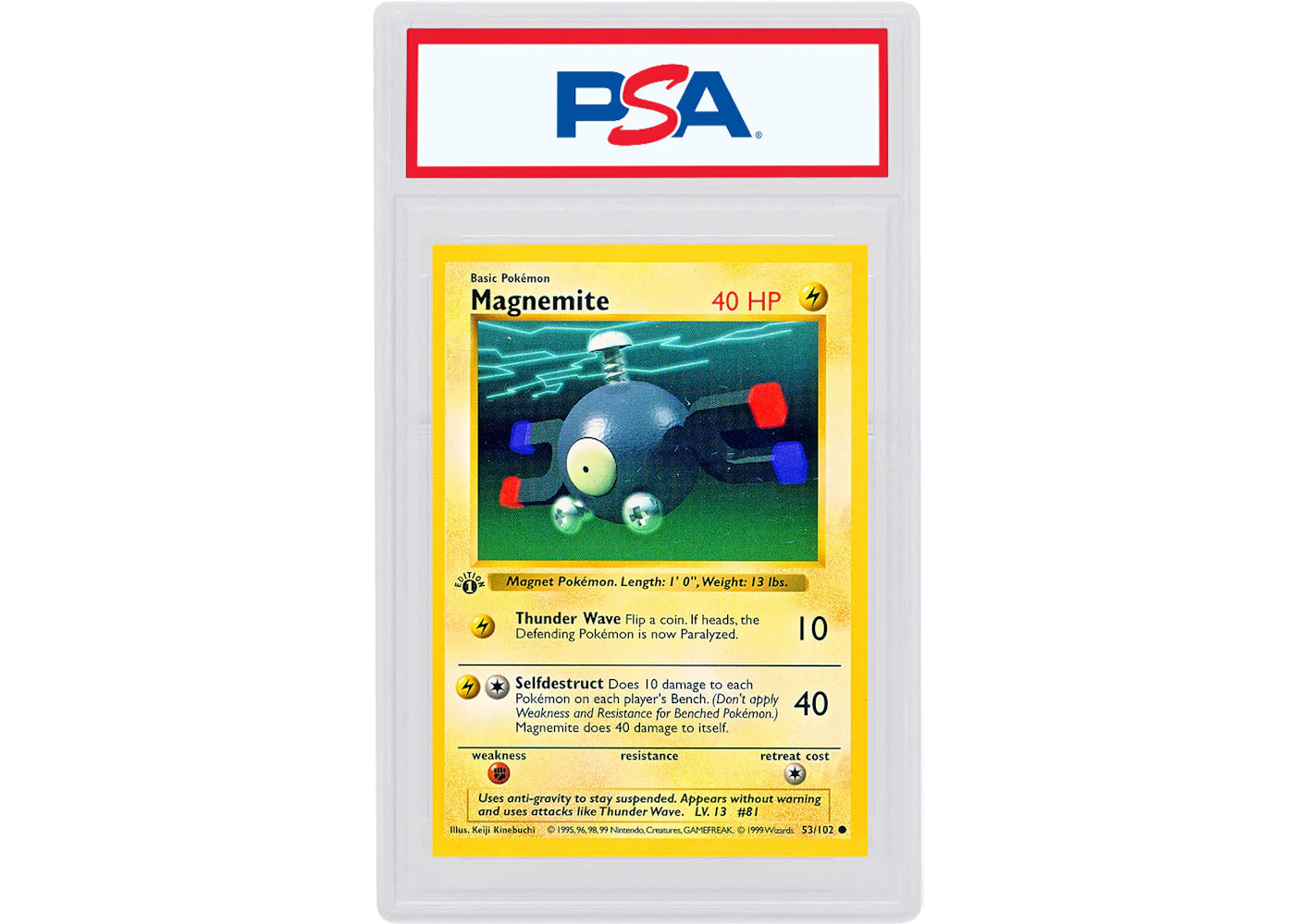 Magnemite 1999 Pokemon TCG Base Set 1st Edition #53/102 (PSA or BGS Graded)