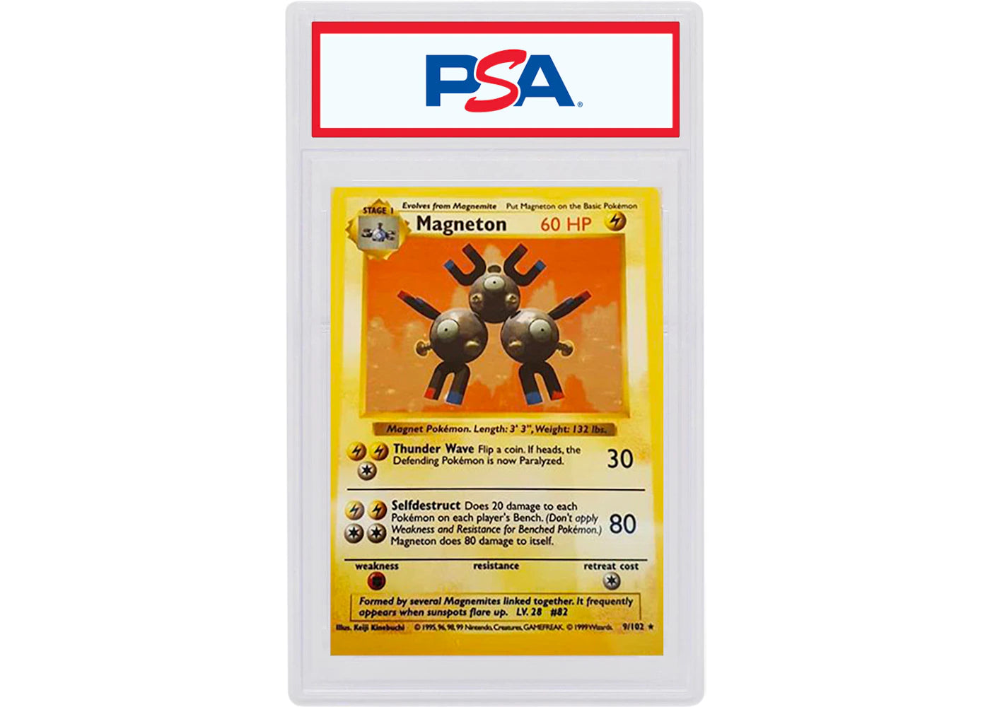 Magneton-Holo 1999 Pokemon TCG Base Set Shadowless #9/102 (PSA or BGS Graded)
