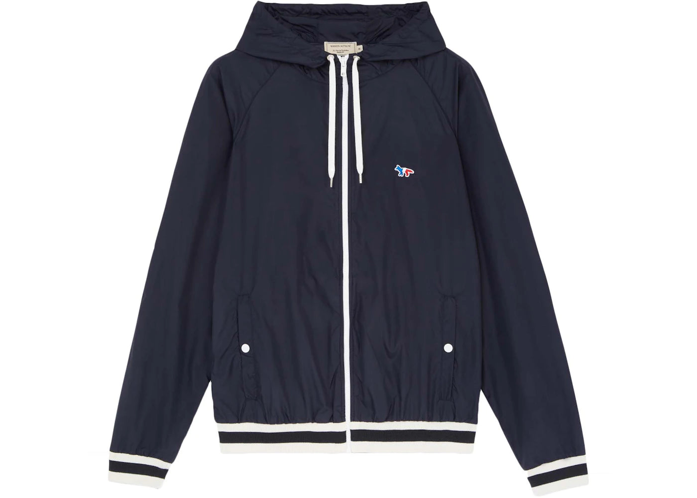 Maison Kitsune Hooded Windbreaker Navy