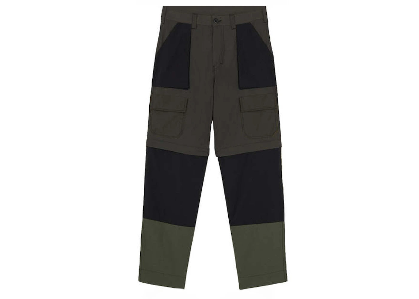 Maison Kitsune Outdoor Convertible Pants Black/Olive Green