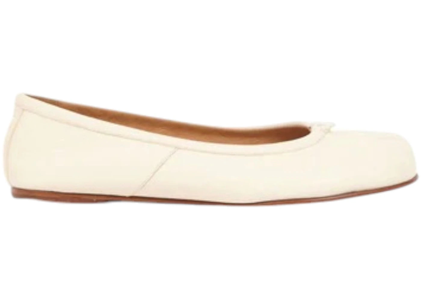 Maison Margiela Calfskin Tabi Ballet Flats White