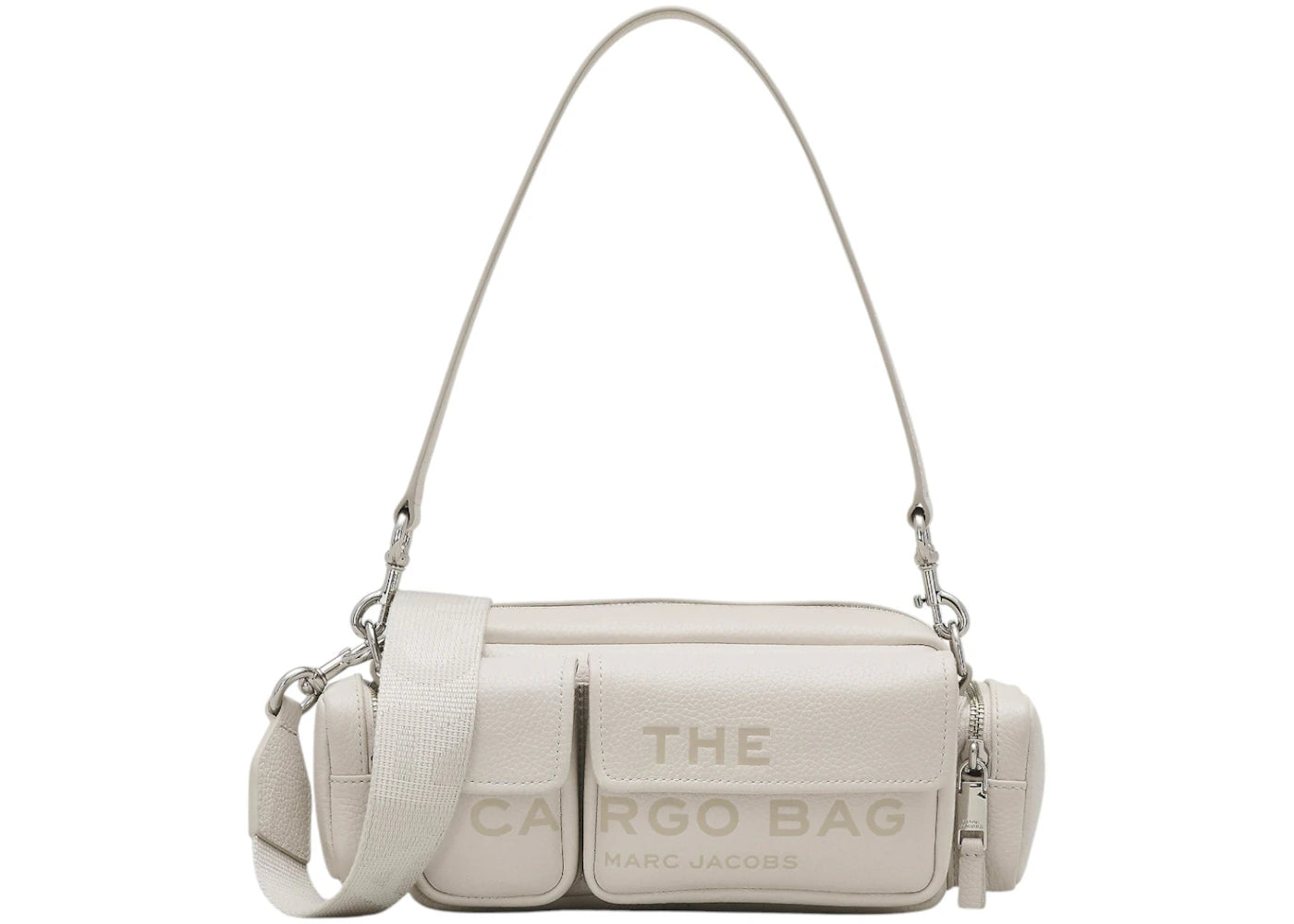 Marc Jacobs Leather Cargo Shoulder Bag Cotton/Sil