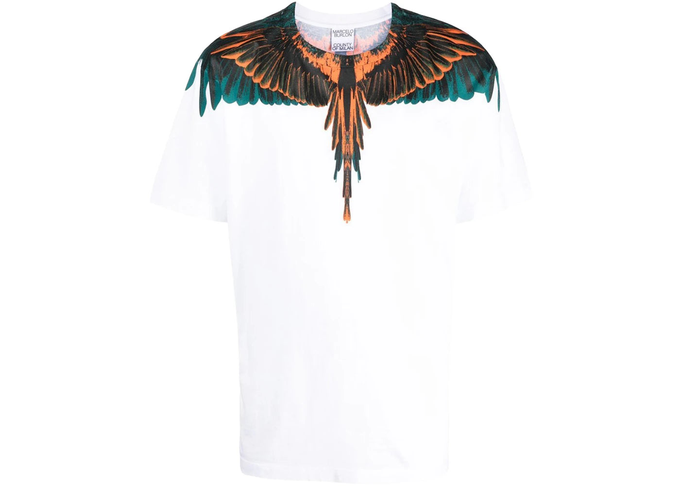 Marcelo Burlon Icon Wings Regular T-Shirt White/Green/Orange
