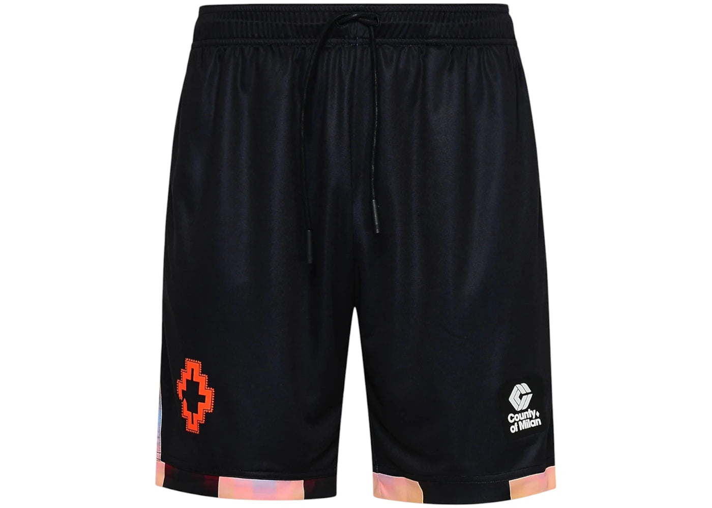 Marcelo Burlon Printed Track Shorts Black/Pink