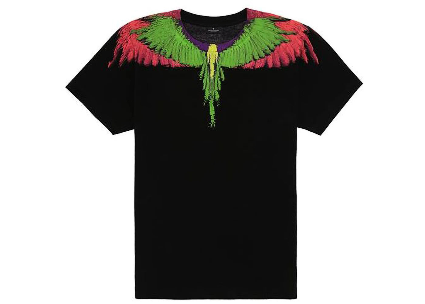 Marcelo Burlon Wing T-Shirt Black Green Pink