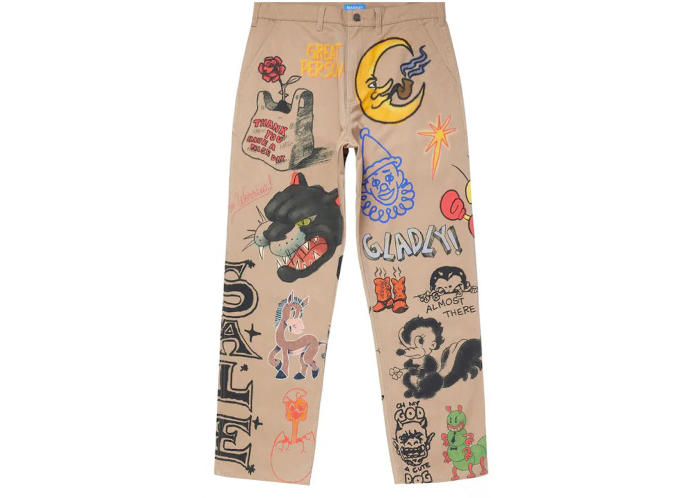 Market Almost There Allover Print Pants Khaki