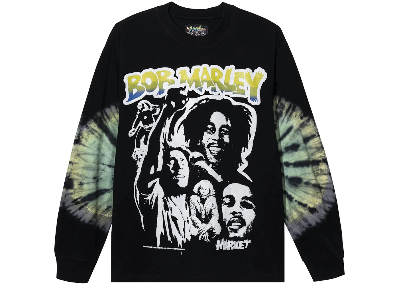 Market Bob Marley Punk Longsleeved T-Shirt Black