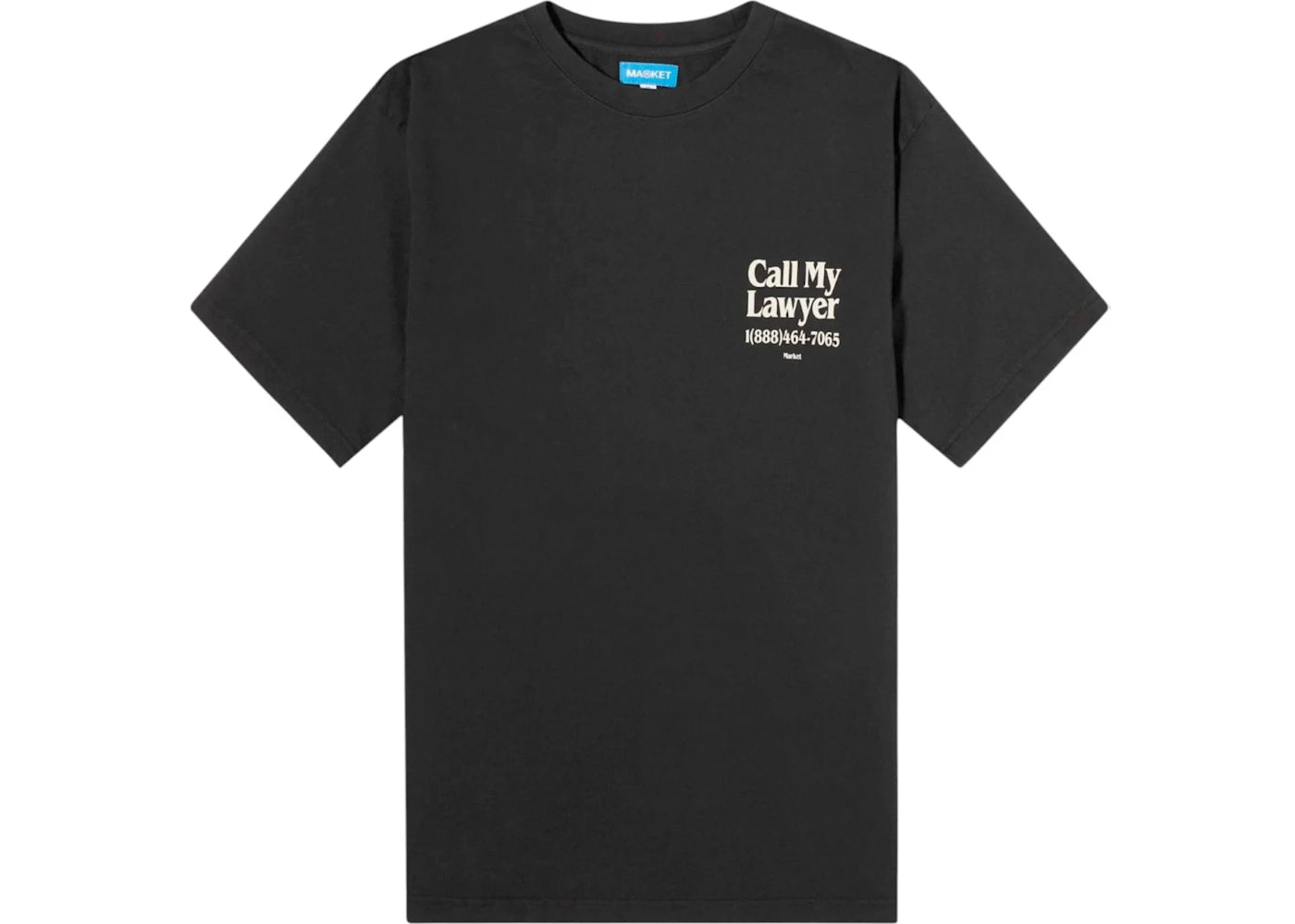 Market Call My Lawyer T-Shirt Washed Black