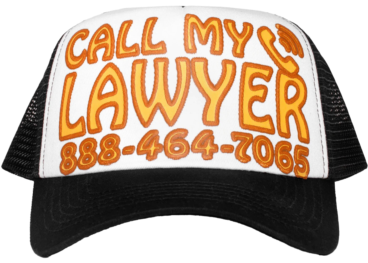 Market Call My Lawyer Trucker Hat Black/White