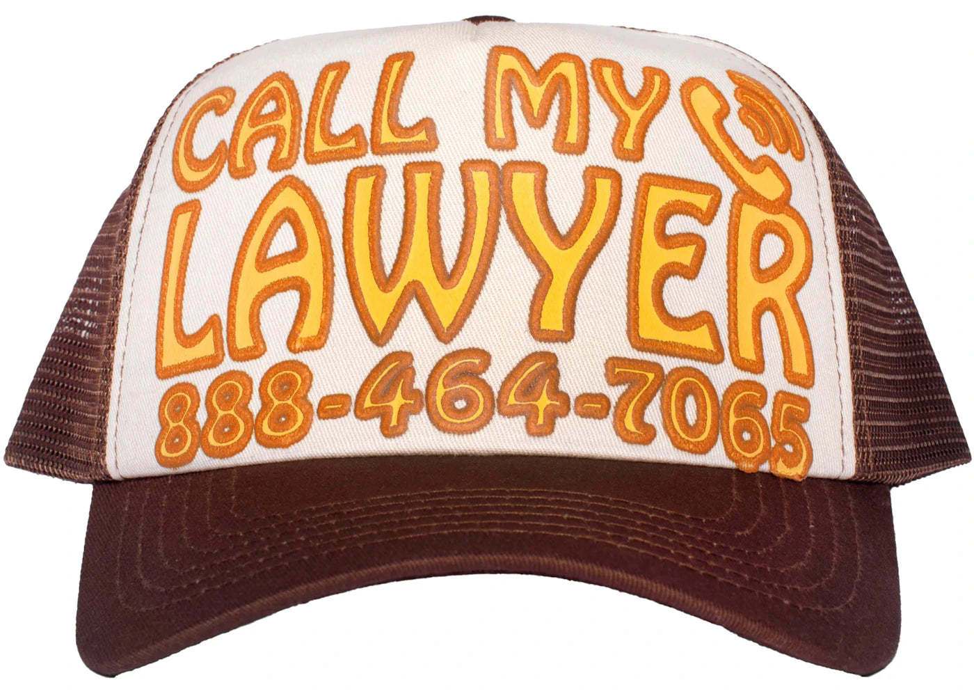 Market Call My Lawyer Trucker Hat Brown/Tan