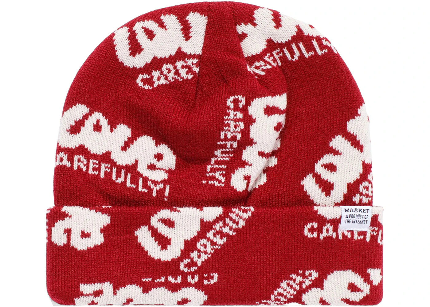 Market Love Carefully Beanie Cranberry