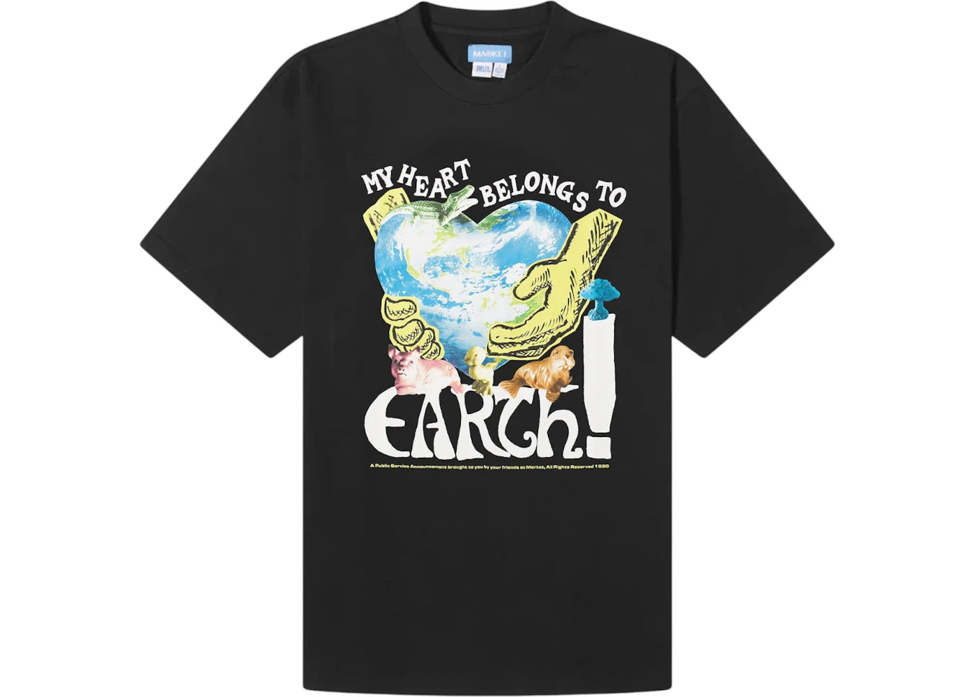 Market Love Nature T-Shirt Black