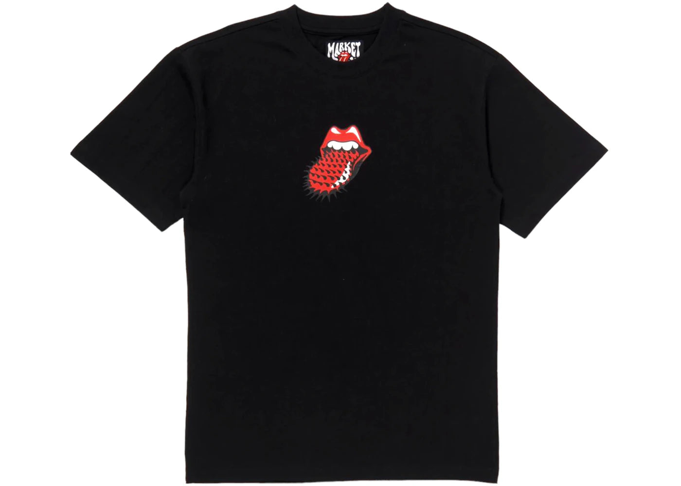 Market MKT Rolling Stones Never Satisfied T-Shirt Black