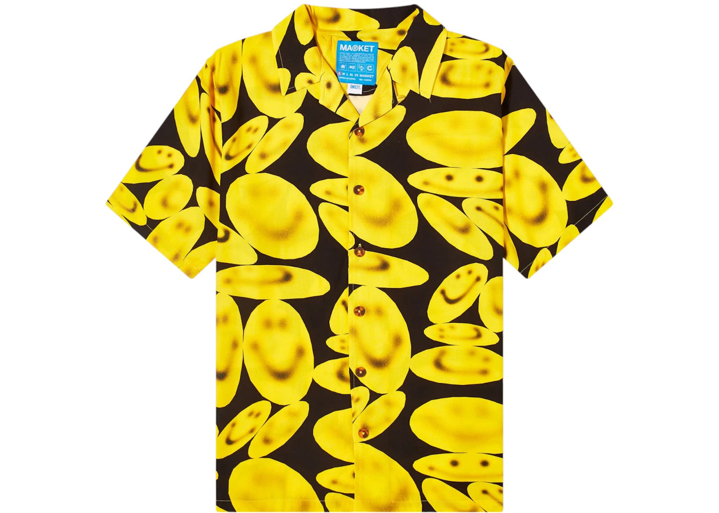 Market Smiley Afterhours Vacation Shirt Washed Black