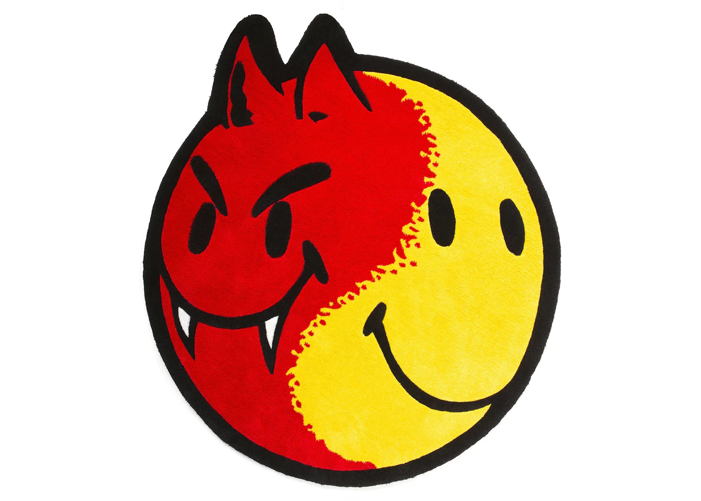 Market Smiley Good Vs Evil Rug Multicolor