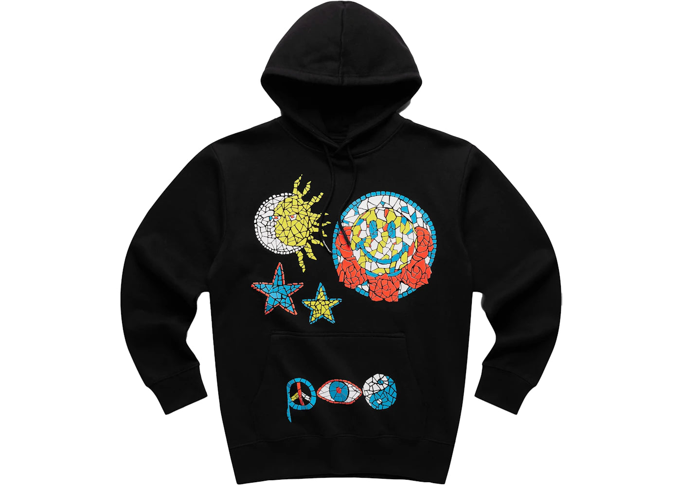 Market Smiley Market Mosaic Hoodie Black