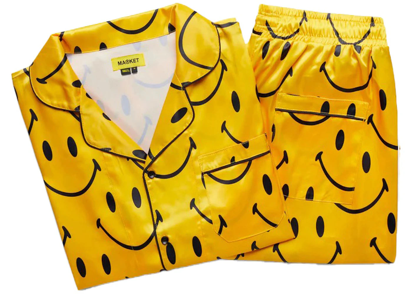 Market Smiley Pajama Set Yellow