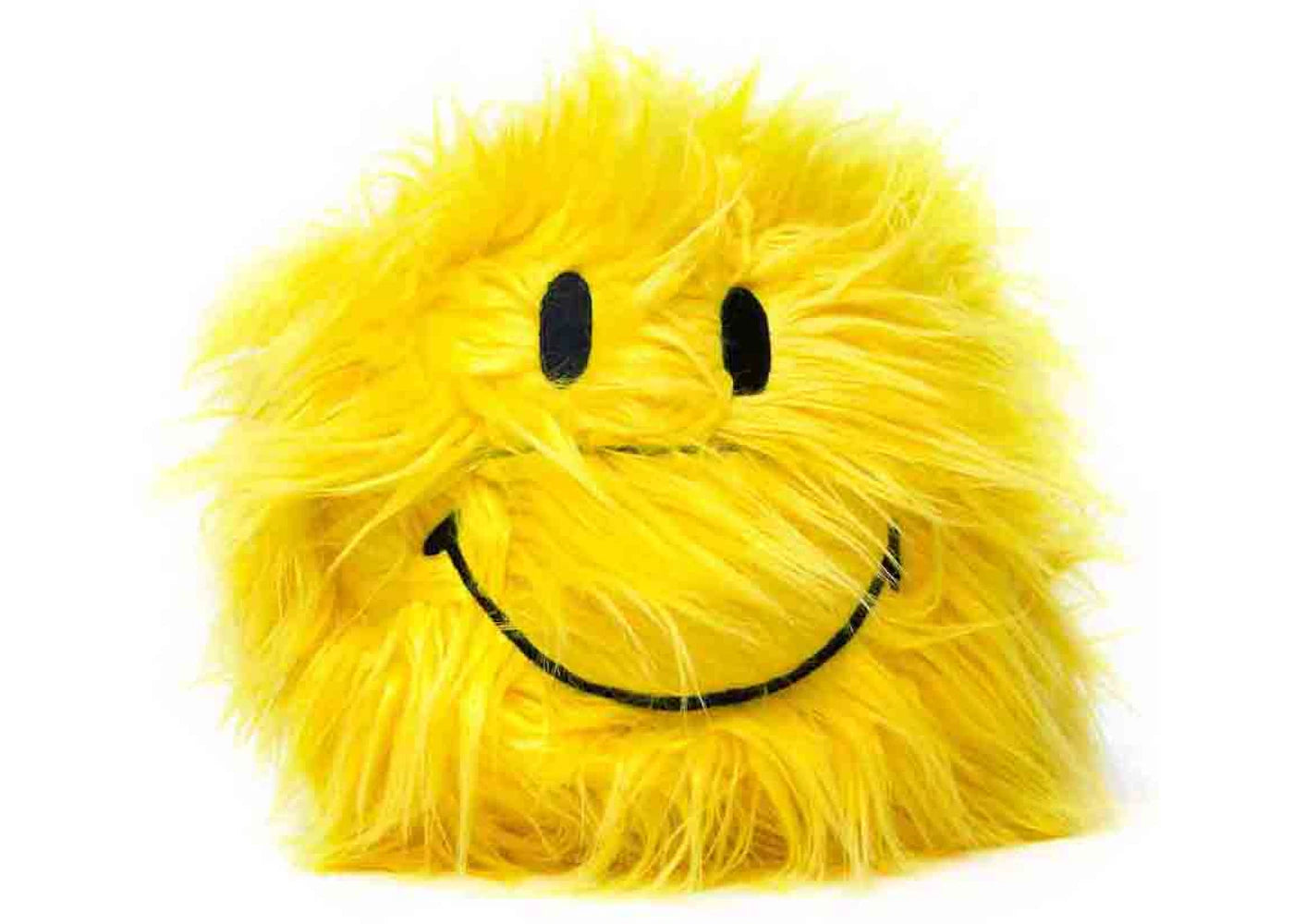 Market Smiley Shaggy Plush Basketball Yellow